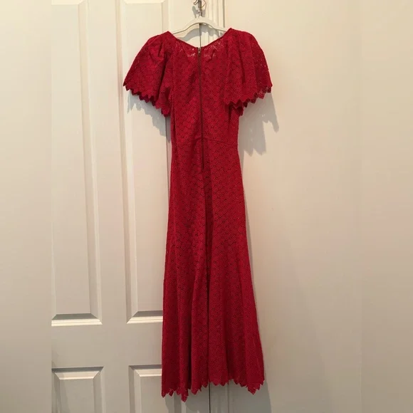 THE GREAT. Red Harmony Midi Dress - Picture 4 of 4